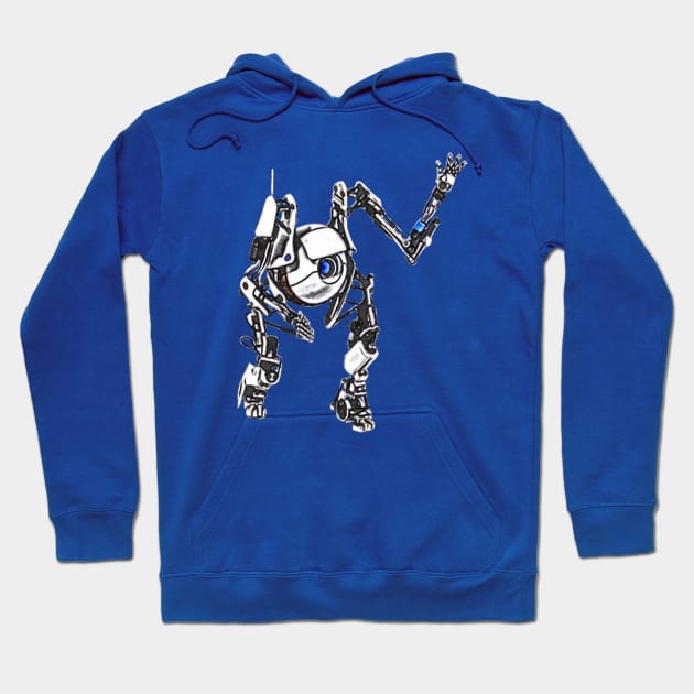 Portal 2 Atlas Waving Hello Hoodie by Green_Shirts